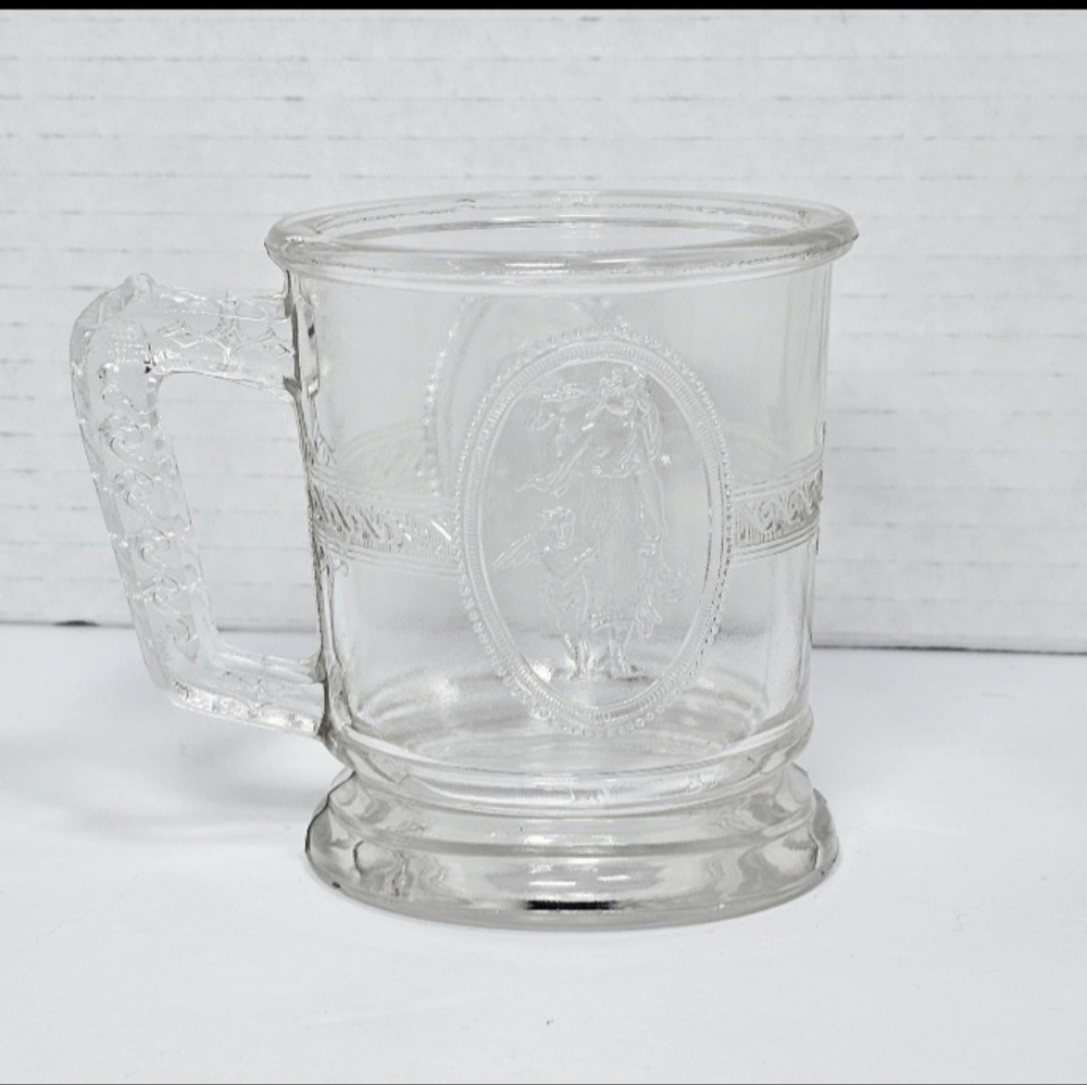 Antique 1880s Richards & Hartley EAPG Venus & Cupid Handled Mug 3.5"